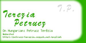 terezia petrucz business card