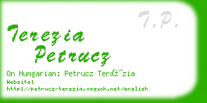 terezia petrucz business card